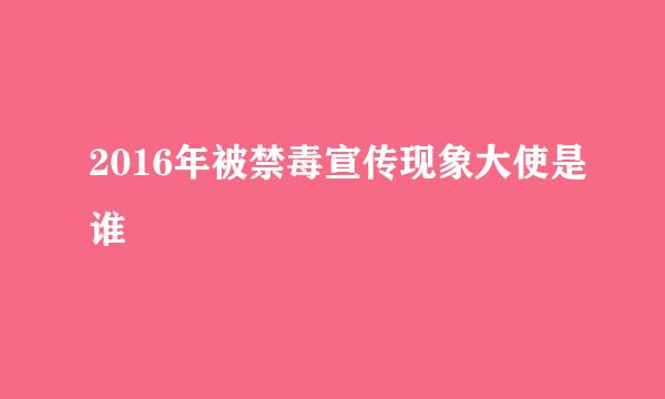 2016年被禁毒宣传现象大使是谁