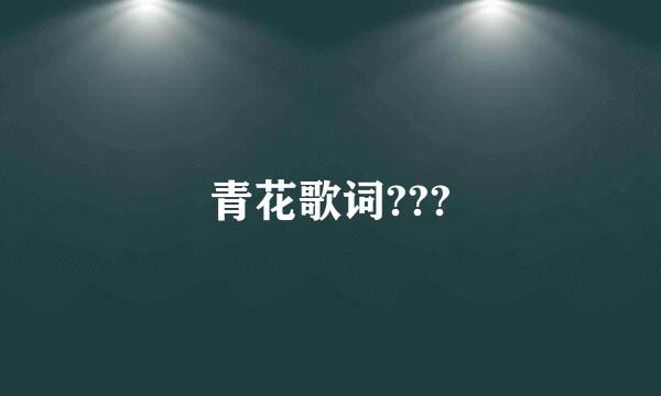 青花歌词???