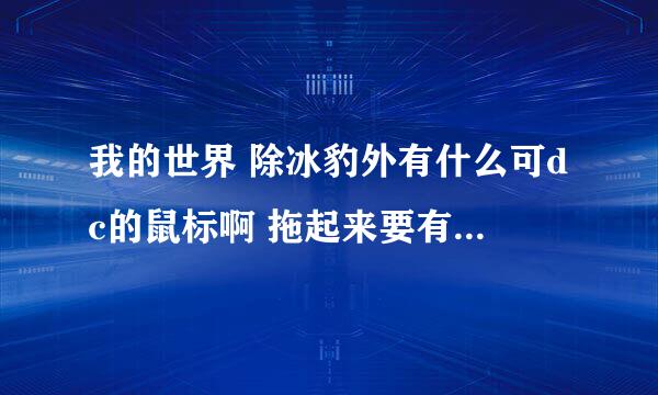 我的世界 除冰豹外有什么可dc的鼠标啊 拖起来要有cps的 比较便宜一点的