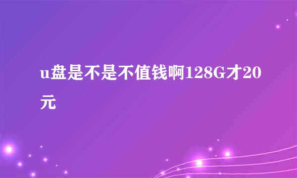 u盘是不是不值钱啊128G才20元