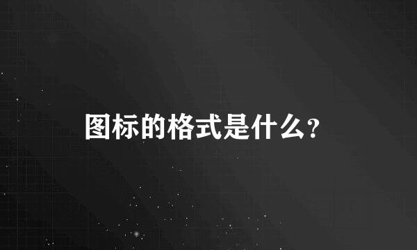 图标的格式是什么？