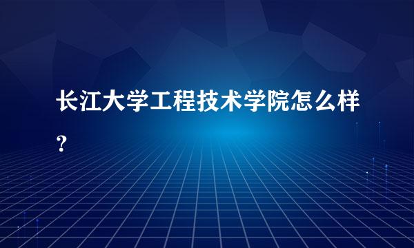 长江大学工程技术学院怎么样？