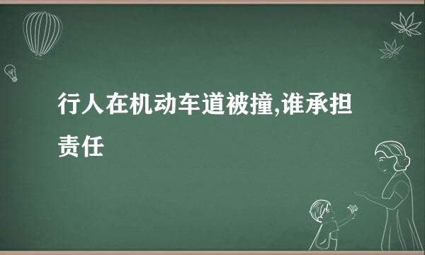 行人在机动车道被撞,谁承担责任