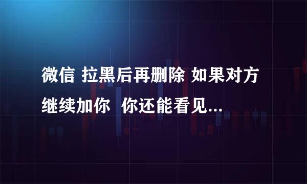 微信 拉黑后再删除 如果对方继续加你  你还能看见验证信息么