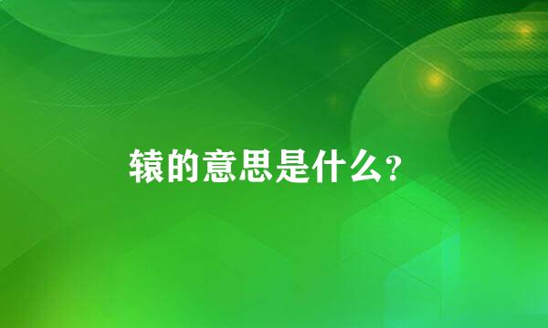 辕的意思是什么？