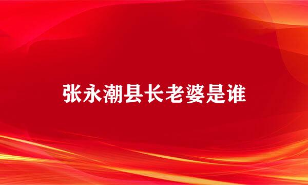 张永潮县长老婆是谁