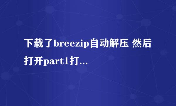 下载了breezip自动解压 然后打开part1打不开怎么办啊？