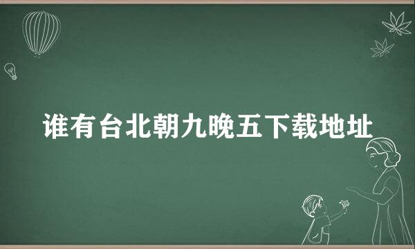 谁有台北朝九晚五下载地址