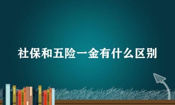 社保和五险一金有什么区别