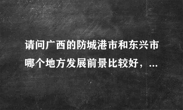 请问广西的防城港市和东兴市哪个地方发展前景比较好，准备在那买房定居，望广大网友能够指导一下，谢谢！