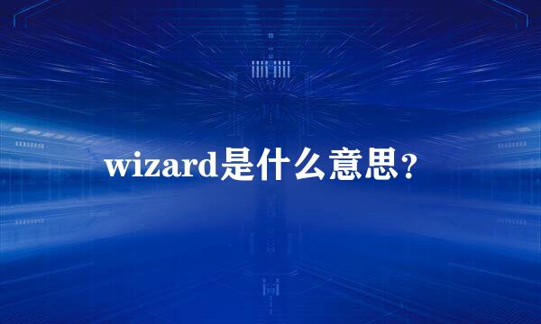 wizard是什么意思？