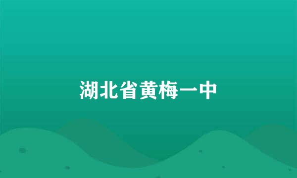 湖北省黄梅一中