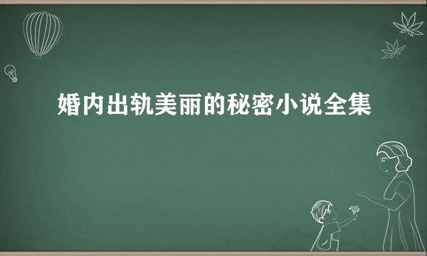 婚内出轨美丽的秘密小说全集