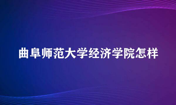 曲阜师范大学经济学院怎样