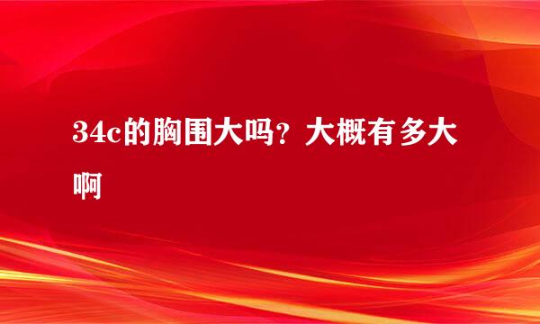 34c的胸围大吗？大概有多大啊