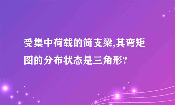 受集中荷载的简支梁,其弯矩图的分布状态是三角形?