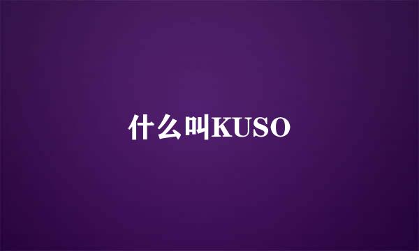 什么叫KUSO