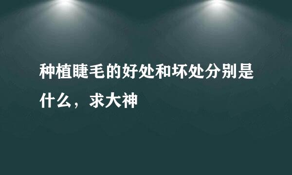 种植睫毛的好处和坏处分别是什么，求大神