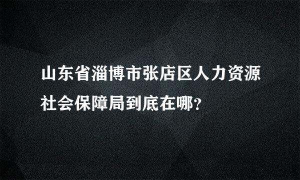 山东省淄博市张店区人力资源社会保障局到底在哪？