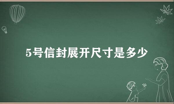 5号信封展开尺寸是多少