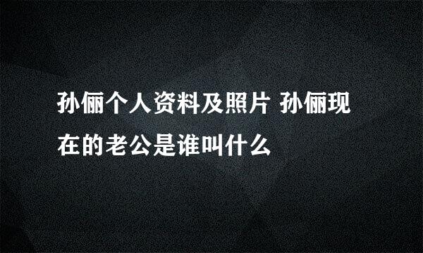 孙俪个人资料及照片 孙俪现在的老公是谁叫什么