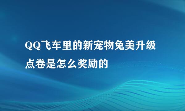 QQ飞车里的新宠物兔美升级点卷是怎么奖励的