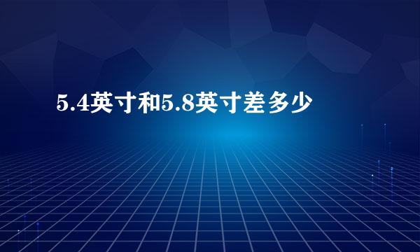 5.4英寸和5.8英寸差多少