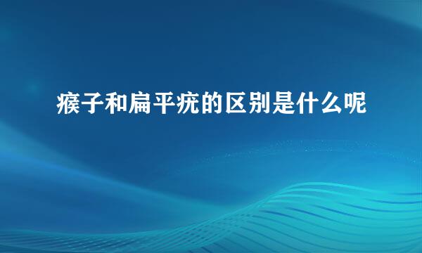 瘊子和扁平疣的区别是什么呢