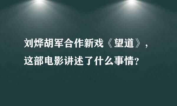 刘烨胡军合作新戏《望道》，这部电影讲述了什么事情？