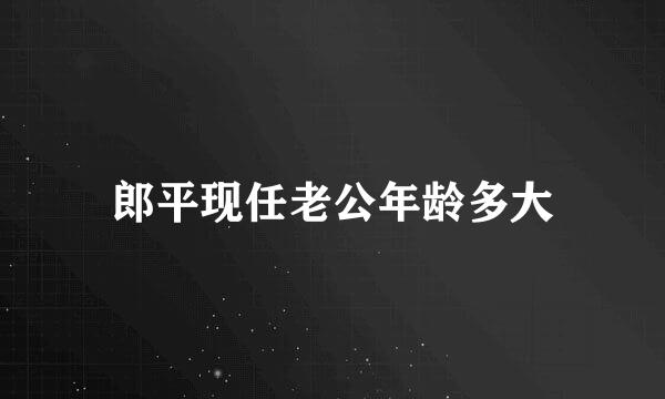 郎平现任老公年龄多大