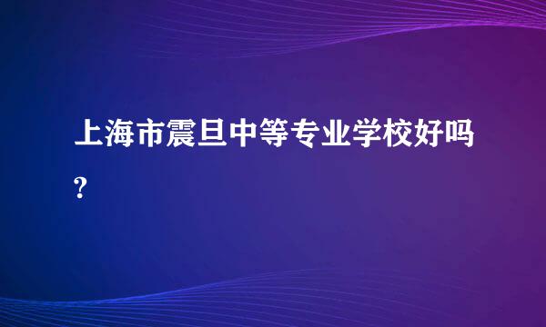 上海市震旦中等专业学校好吗?