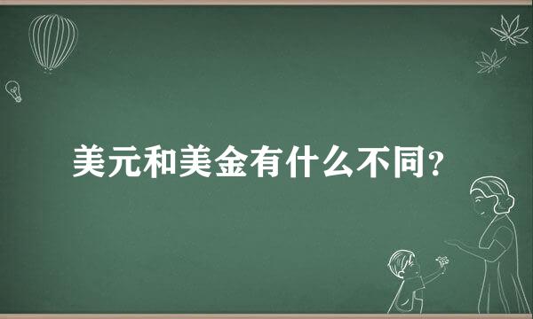 美元和美金有什么不同？