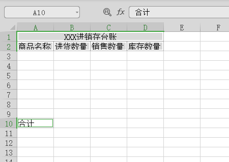 excel进销存台账该怎么做