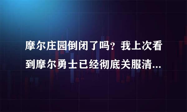 摩尔庄园倒闭了吗？我上次看到摩尔勇士已经彻底关服清数据了，摩尔庄园还没有看，是不是已经倒闭了？