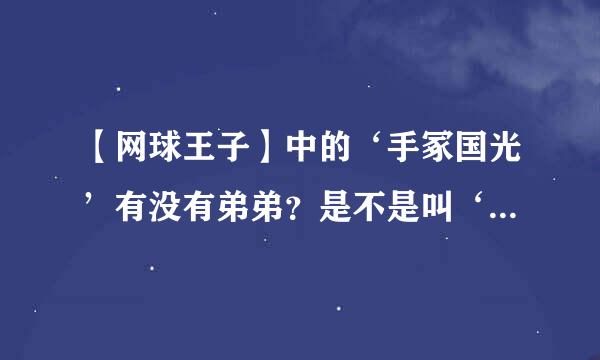 【网球王子】中的‘手冢国光’有没有弟弟？是不是叫‘手冢光邦’？？？拜托各位大神