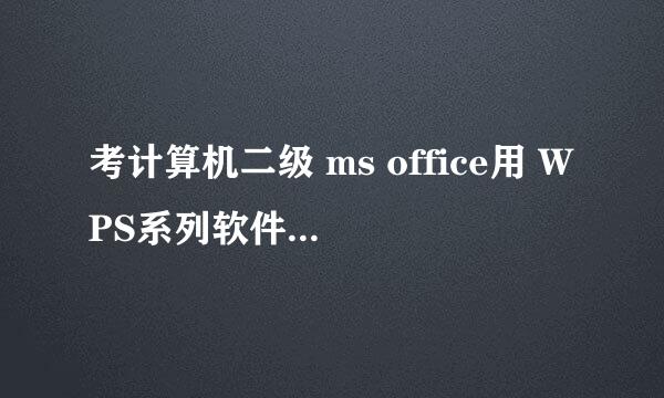 考计算机二级 ms office用 WPS系列软件做练习可以吗？