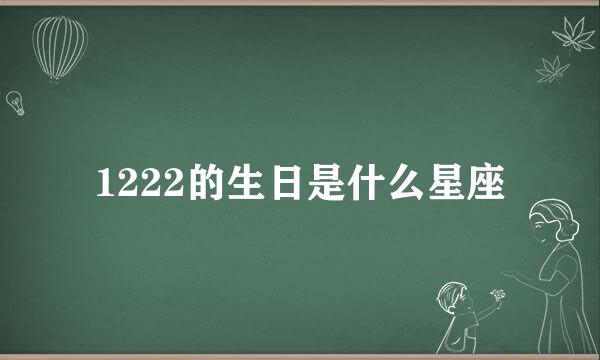 1222的生日是什么星座