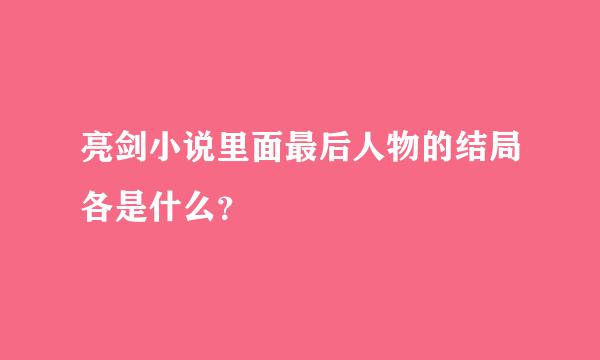 亮剑小说里面最后人物的结局各是什么？