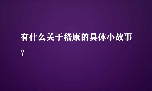 有什么关于嵇康的具体小故事？