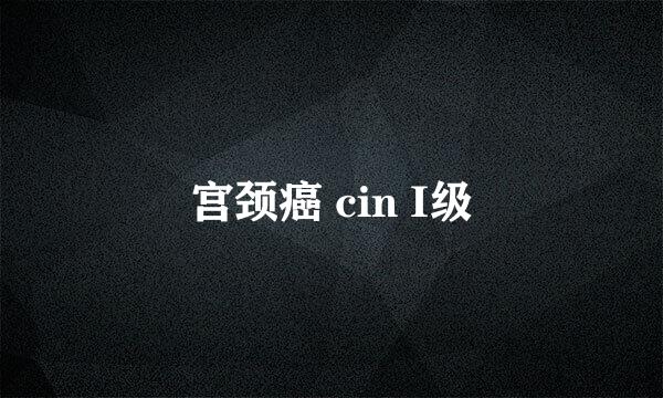 宫颈癌 cin I级