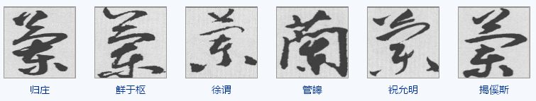 兰字草书