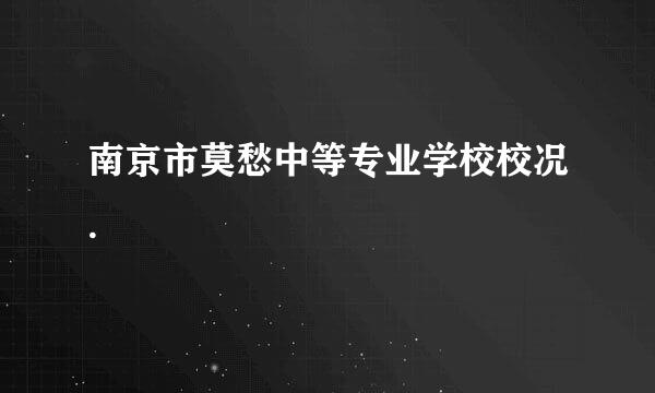 南京市莫愁中等专业学校校况.