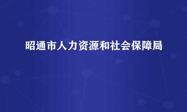 昭通市人力资源和社会保障局