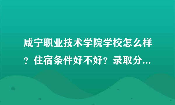 咸宁职业技术学院学校怎么样？住宿条件好不好？录取分数在多少之间？