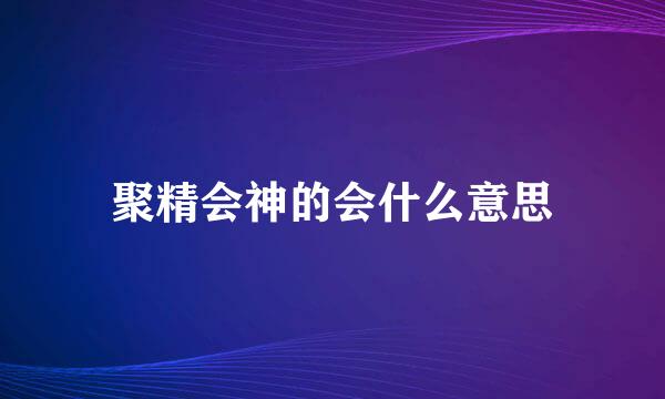 聚精会神的会什么意思