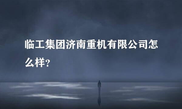 临工集团济南重机有限公司怎么样？