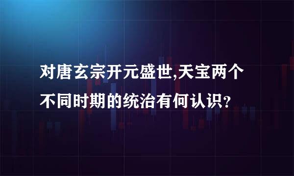 对唐玄宗开元盛世,天宝两个不同时期的统治有何认识？