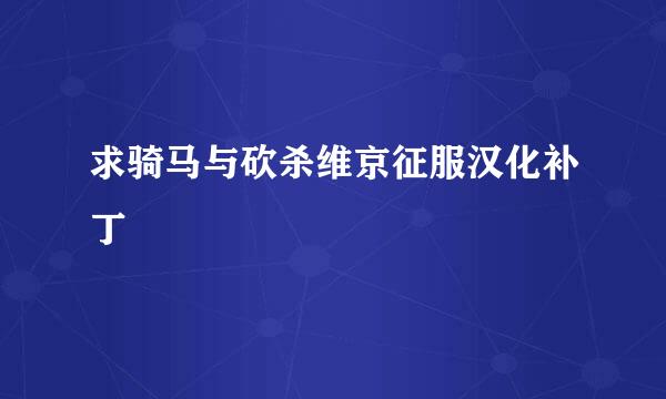 求骑马与砍杀维京征服汉化补丁