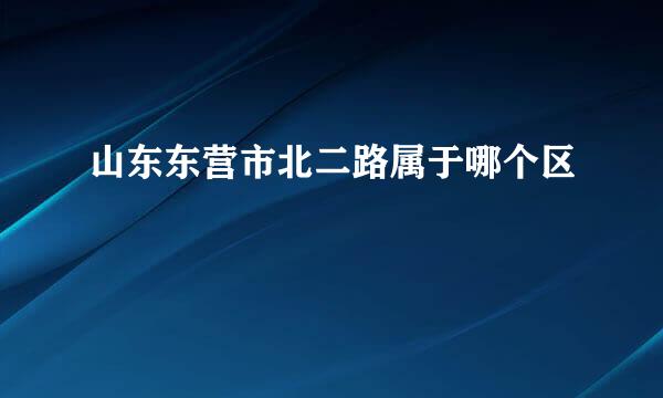 山东东营市北二路属于哪个区