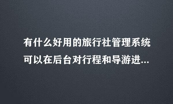 有什么好用的旅行社管理系统可以在后台对行程和导游进行管理？